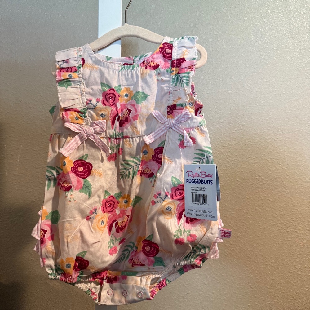 RuffleButts Onesie 6-12M NWT